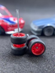 Hot Wheels / Matchbox - Custom wheels A6 Red