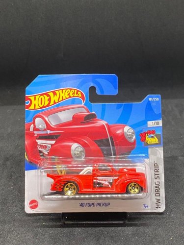 Hot Wheels - 40 Ford Pickup red - varianta karty: NOVÉ