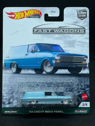 Hot Wheels - 64 Chevy Nova Panel - Fast Wagons