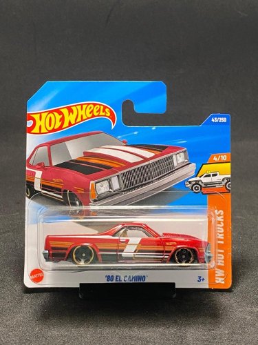 Hot Wheels - 80 El Camino red - varianta karty: ZE SBÍRKY