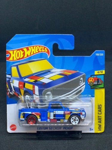 Hot Wheels - Custom 69 Chevy Pickup - card variant: DAMAGED PACKAGE