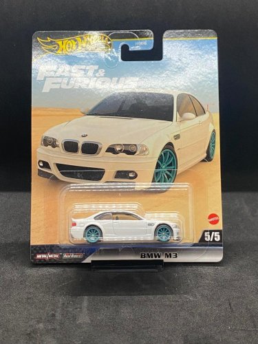 Hot Wheels - BMW M3 Fast and Furious - varianta karty: POŠKOZENÝ OBAL