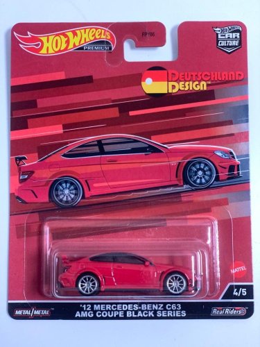 Hot Wheels - 12 Mercedes-Benz C63 AMG coupe Black Series - card variant: DAMAGED PACKAGE