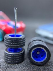 Hot Wheels / Matchbox - Custom wheels D4 Blue
