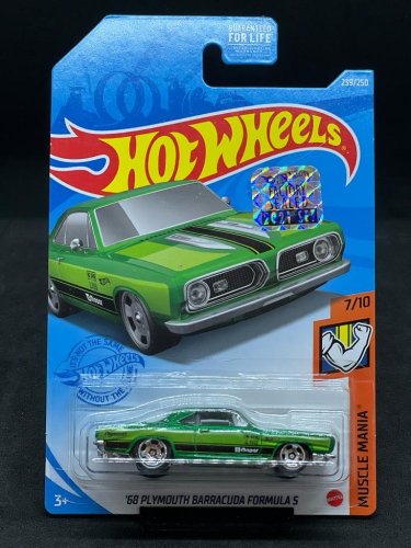 Hot Wheels - 68 Plymouts Barracuda Formula S - Factory Sealed - Kartenvariante: BESCHÄDIGTES PAKET