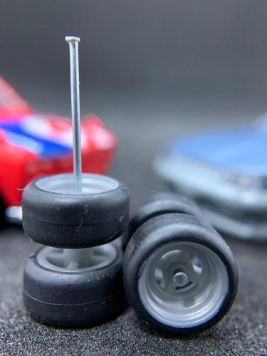 Hot Wheels / Matchbox - Custom-Räder C4 Grau Hot Wheels / Matchbox - Custom-Räder C4 Grau
