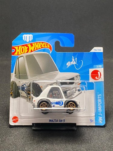 Hot Wheels - Mazda RX-3 white - Kartenvariante: BESCHÄDIGTES PAKET