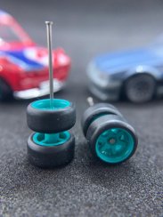 Hot Wheels / Matchbox - Custom wheels A7 Dark Turquoise