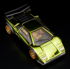 Hot Wheels - 82 Lamborghini Countach LP 500 S - Green Chrome - RLC