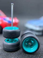 Hot Wheels / Matchbox - Custom wheels C7 Dark Turquoise