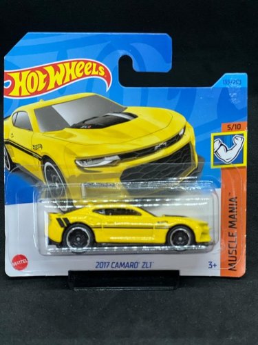 Hot Wheels - 2017 Camaro ZL1 Yellow - varianta karty: POŠKOZENÝ OBAL