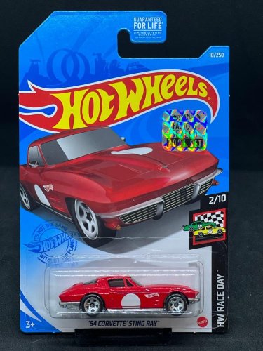 Hot Wheels - 64 Corvette Sting Ray red - card variant: NEW