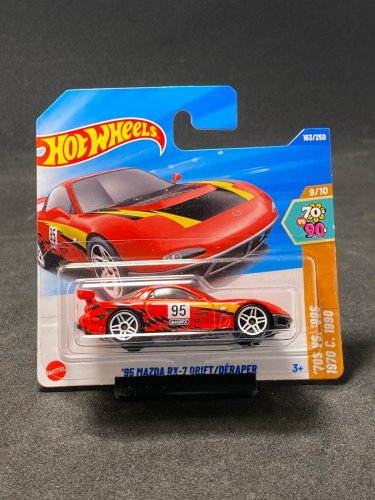 Hot Wheels - 95 Mazda RX-7 Drift/Déraper - varianta karty: NOVINKA