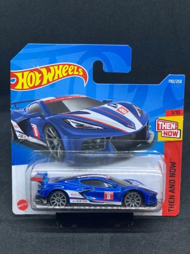 Hot Wheels - Corvette C8.R Blue - varianta karty: ZE SBÍRKY