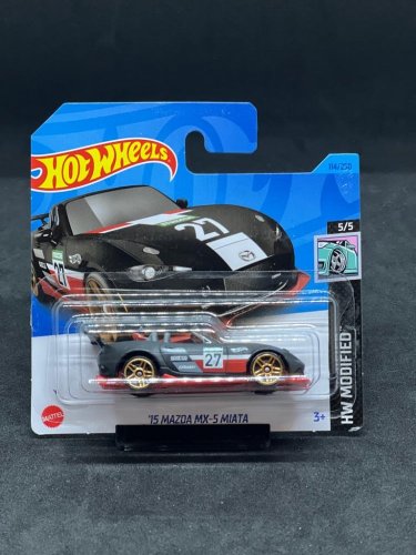Hot Wheels - 15 Mazda MX-5 Miata ND Black - varianta karty: ZO ZBIERKY