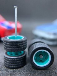 Hot Wheels / Matchbox - Custom wheels D7 Dark Turquoise
