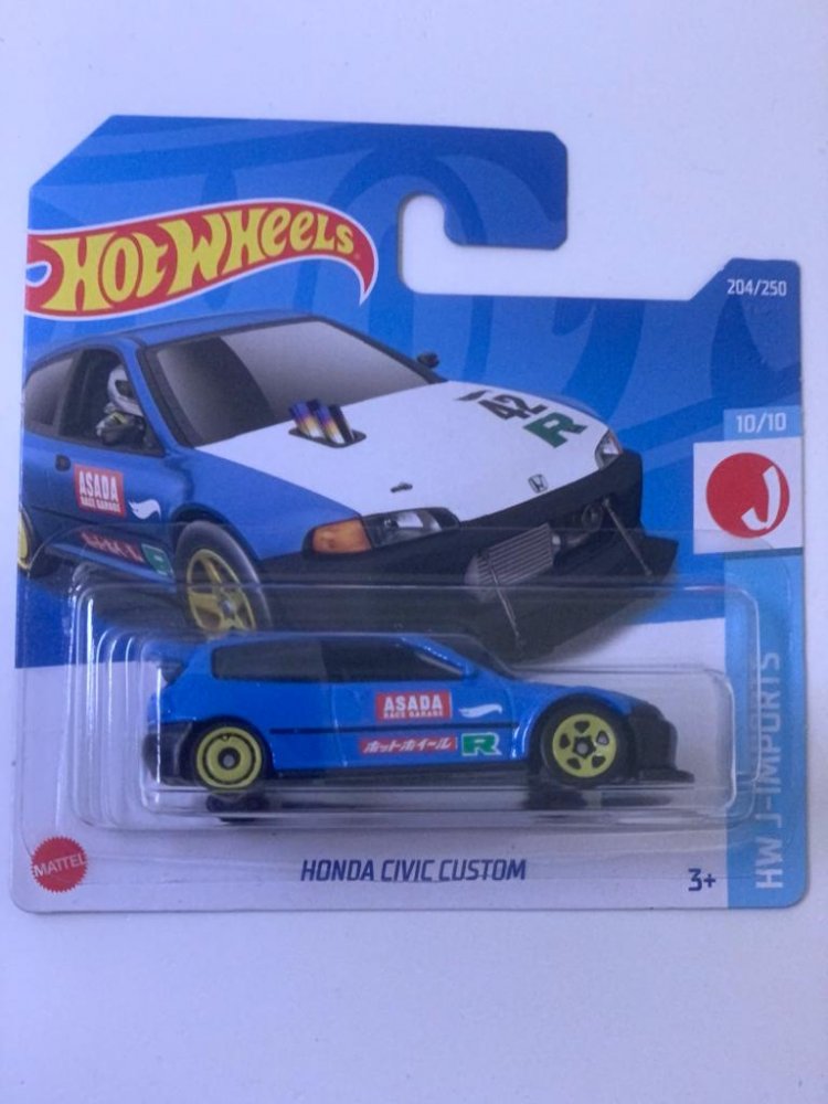 Hot Wheels - Honda Civic Custom blue - card variant: NEW