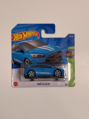 Hot Wheels - Ford Focus RS - varianta karty: POŠKOZENÝ OBAL