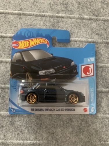 Hot Wheels - 98 Subaru Impreza 22B STI - version dark blue - card variant: DAMAGED PACKAGE