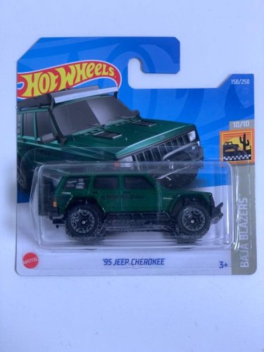 Hot Wheels - 95 Jeep Cherokee - varianta karty: POŠKOZENÝ OBAL