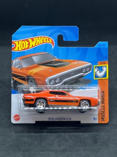 Hot Wheels - 71 Plymouth GTX orange - varianta karty: ROZTRHNUTÝ OBAL