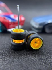 Hot Wheels / Matchbox - Custom wheels A8 Yellow