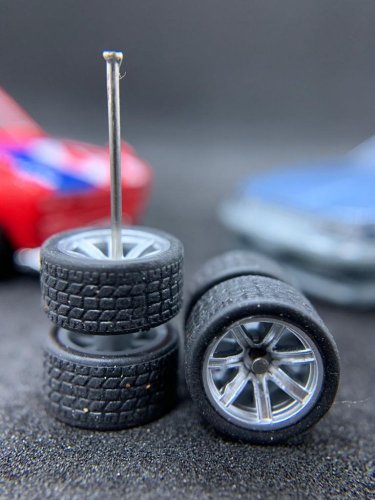 Hot Wheels / Matchbox - Custom wheels F1 Silver